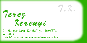 terez kerenyi business card